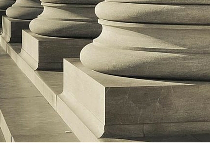 Bottom of some stone pillars