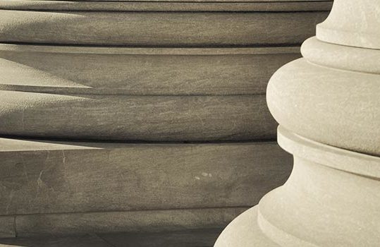 Pillars of a classical style building