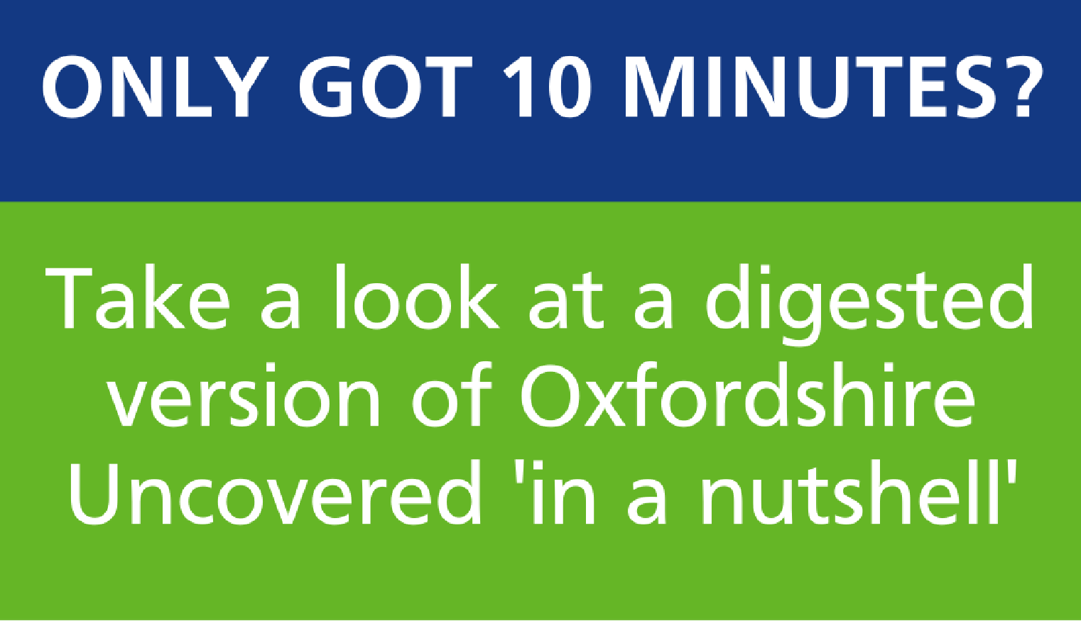 Only got 10 minutes? Take a look at a digested version