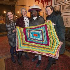 High Sheriff Jane Cranston shares her hat with Kaddy Touray from Oxford Against Cutting