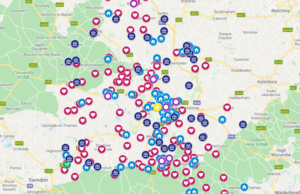 Map form Oxfordshire All In website