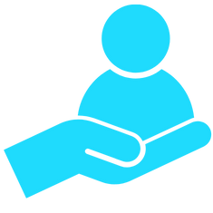 Icon - person held in hand