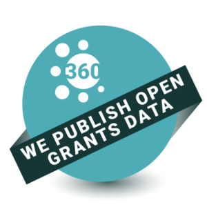 we publish open grants data logo
