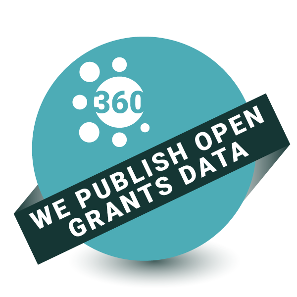 we publish open grants data logo