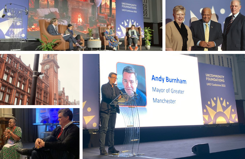 UKCF-conference-2022-1 Collage of photos from the UKCF conference, including Andy Burnham on stage