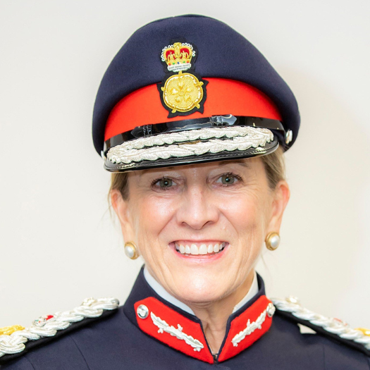 Marjorie Glasgow, wearing the uniform of the Lord Lieutenant