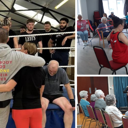 Groups of people enjoying activities together