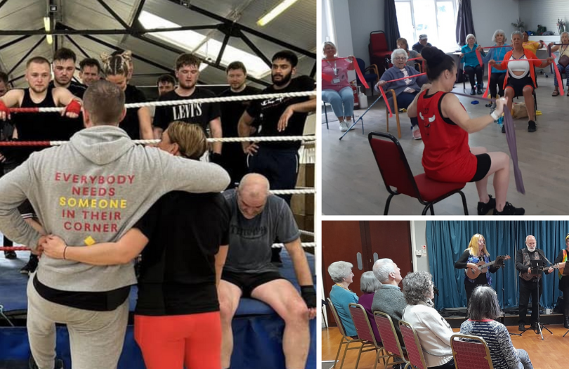 Groups of people enjoying activities together