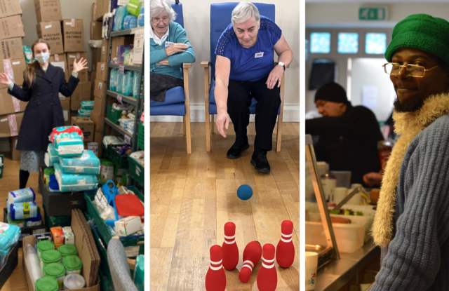 Untitled design Three pictures showing grant recipients taking part in activities.