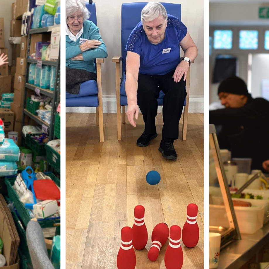 Untitled design Three pictures showing grant recipients taking part in activities.