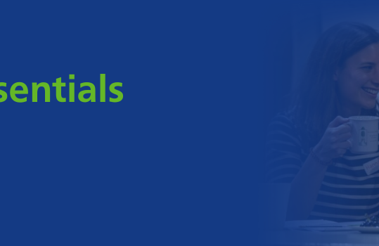 Living Essentials Fund banner with two people drinking tea