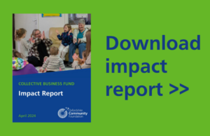 Button "Download impact report" with preview image of front cover