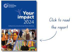 A photo of the impact report front cover with text stating 'click to read the report'.