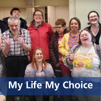 8 happy and smiling people.