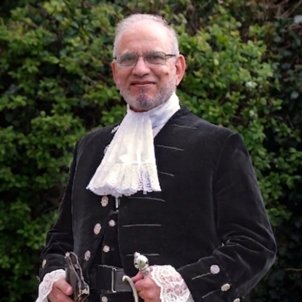 Jawaid Malik The High Sheriff, Jawaid Malik, dressed in the High Sheriff traditional uniform of black decorated jacket and lace shirt.